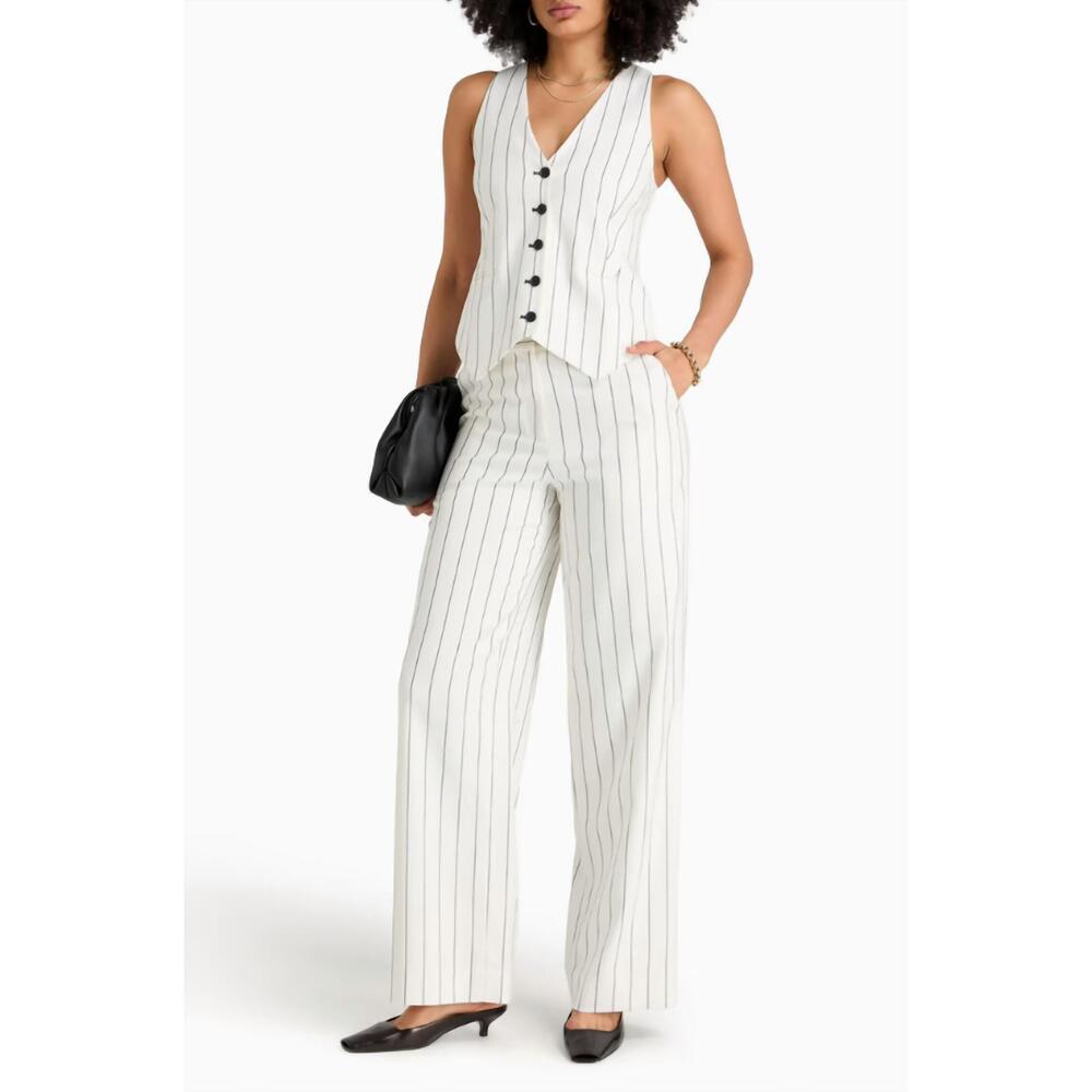 NEW SIMKHAI tavar woven wide leg pants in midnight stripe